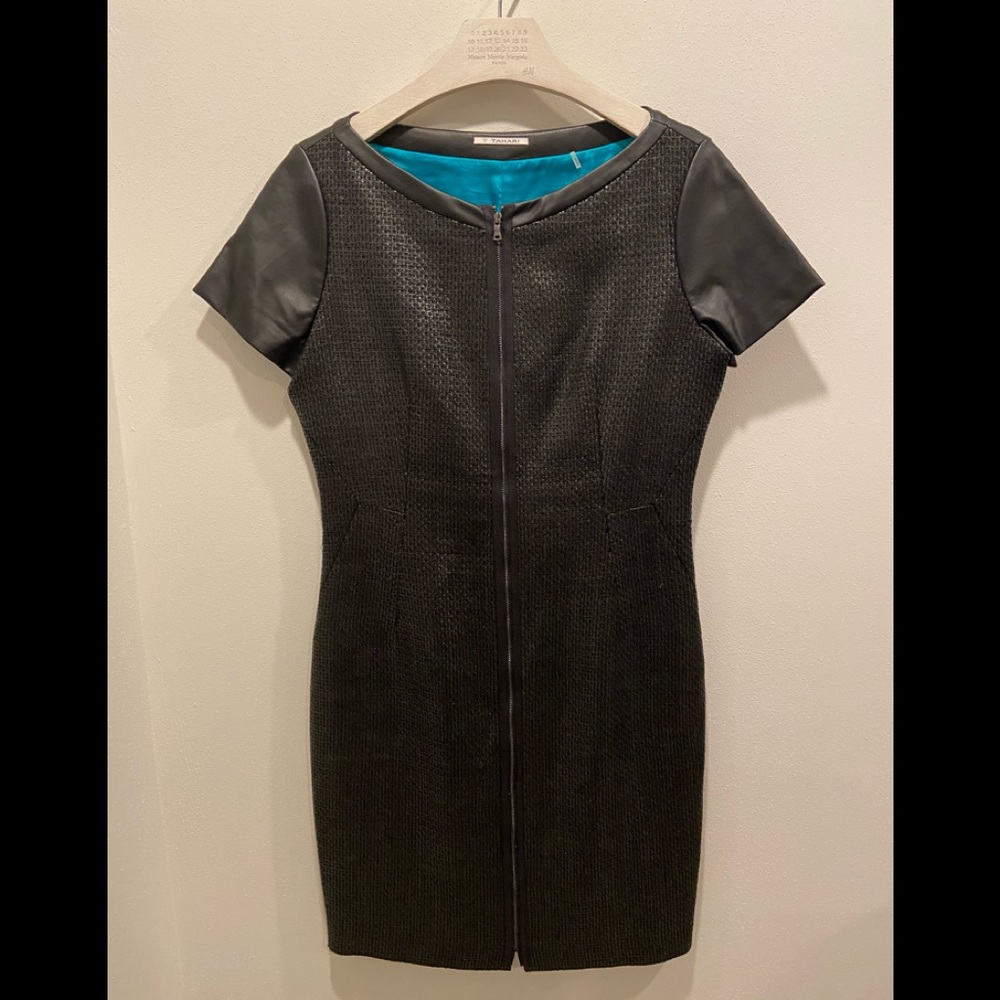 Leather cocktail dress